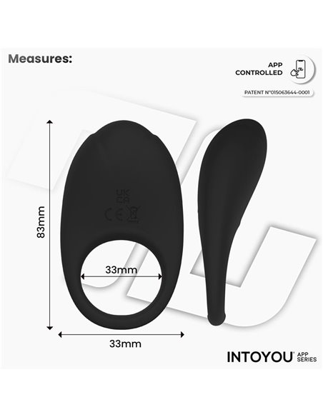 Ringo Anillo Vibrador con APP Unibody Negro