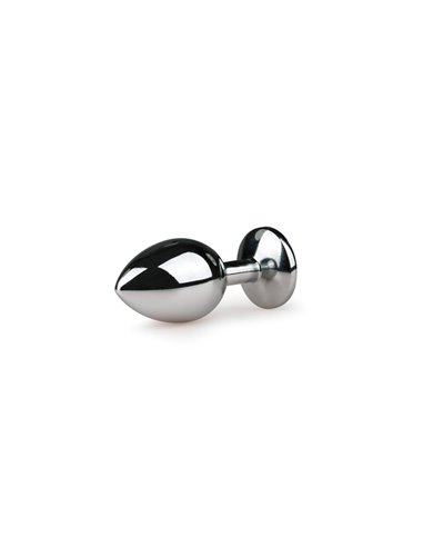 Plug con Cristal Transparente No.2 Plateado