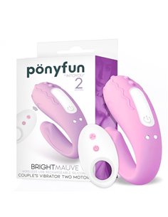 Brightmauve Vibrador para Parejas Doble Motor Control Remoto USB Silicona