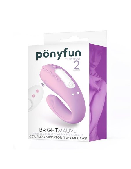 Brightmauve Vibrador para Parejas Doble Motor Control Remoto USB Silicona