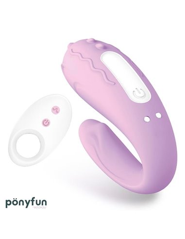 Brightmauve Vibrador para Parejas Doble Motor Control Remoto USB Silicona