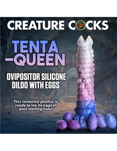 Tenta-Queen Dildo Ovipositor con 6 Huevos