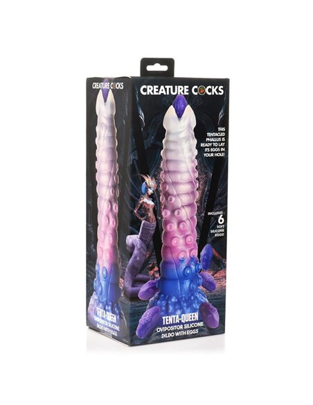 Tenta-Queen Dildo Ovipositor con 6 Huevos