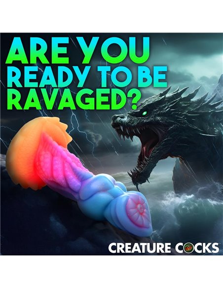 Aqua-Cock Dildo Brilla en la Oscuridad Silicona
