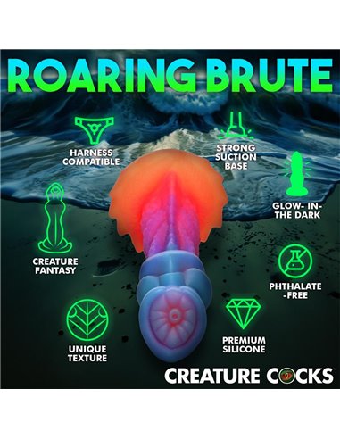 Aqua-Cock Dildo Brilla en la Oscuridad Silicona