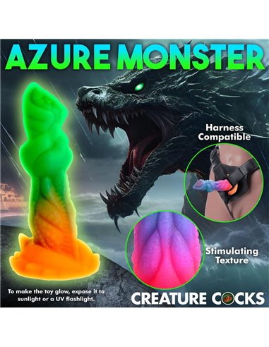 Aqua-Cock Dildo Brilla en la Oscuridad Silicona