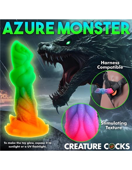 Aqua-Cock Dildo Brilla en la Oscuridad Silicona