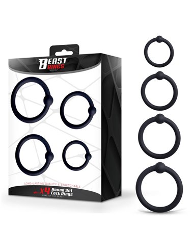 Set de 4 Anillos para el Pene Silicona