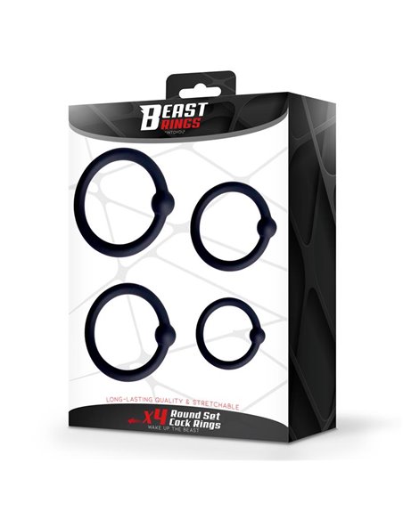 Set de 4 Anillos para el Pene Silicona
