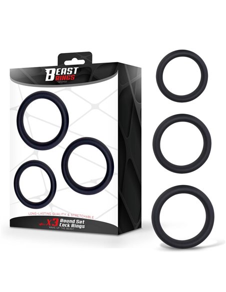 Set de 3 Anillos para el Pene Silicona S, M y L