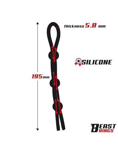 Lasso Anillo para el Pene Silicona Ajustable