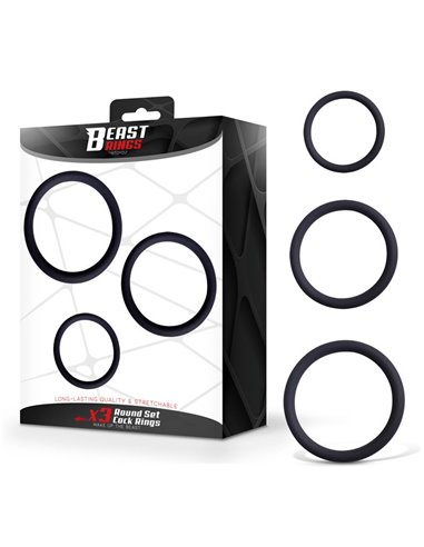 Set de 3 Anillos para el Pene Silicona S, M y L