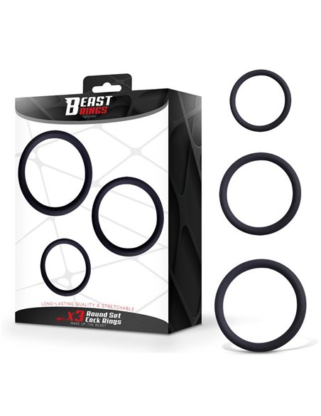 Set de 3 Anillos para el Pene Silicona S, M y L