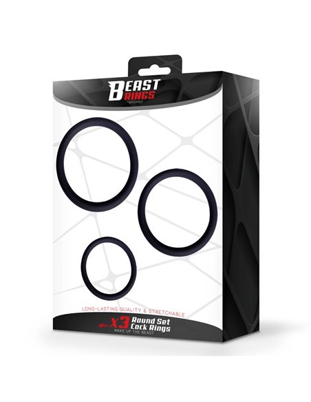 Set de 3 Anillos para el Pene Silicona S, M y L