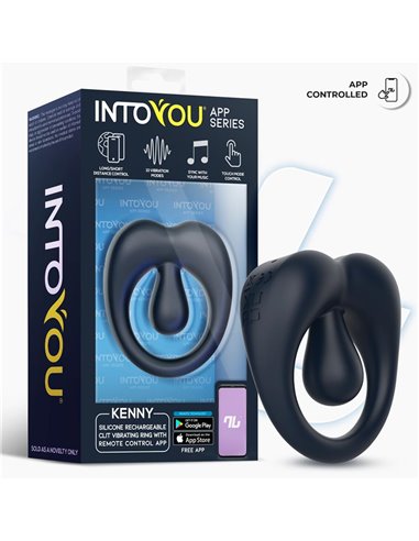 Kenny Anillo Vibrador con Estimulador de Clítoris y APP Azul Noche