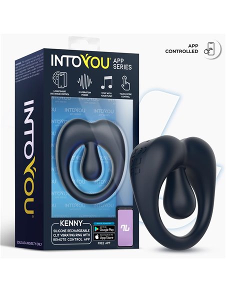 Kenny Anillo Vibrador con Estimulador de Clítoris y APP Azul Noche