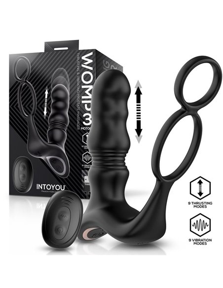 Womp Masajeador Prostático con Vibración, Thrusting y Control Remoto