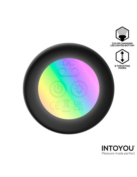 Krax Plug Anal con Vibración, Thrusting y Luz Led con Control Remoto