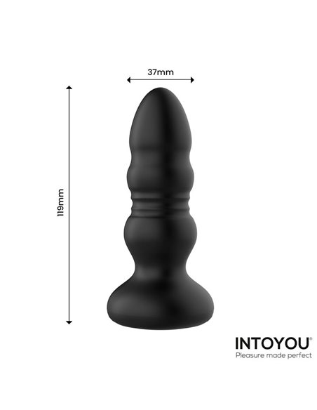Krax Plug Anal con Vibración, Thrusting y Luz Led con Control Remoto