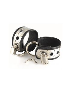 Esposas de Cuero y Metal Ajustable 2