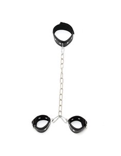 Collar con Esposas Cadena Ajustables