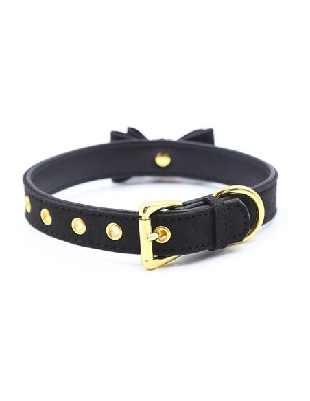 Collar con Lazo y Cascabel 44 cm Negro/Rojo
