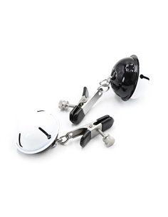 Pinzas para Pezones con Cascabeles Blanco/Negro 2