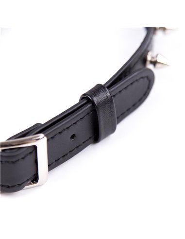 Collar con Pinchos Ajustable 43 cm Negro
