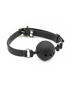Mordaza de Bola Transpirable de Silicona 4,5 cm Talla M Negro