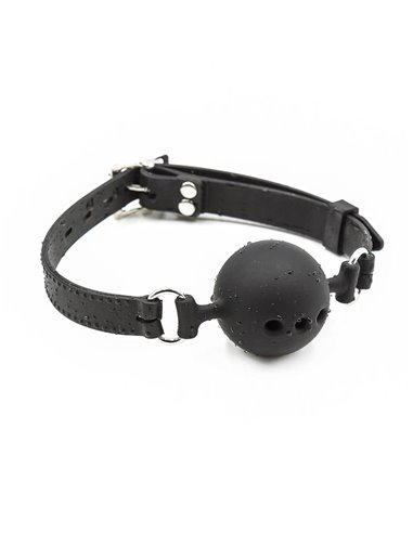 Mordaza de Bola Transpirable de Silicona 4,5 cm Talla M Negro