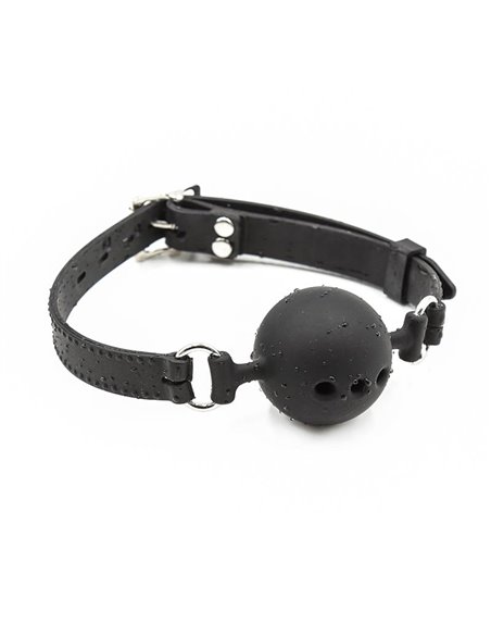 Mordaza de Bola Transpirable de Silicona 4,5 cm Talla M Negro