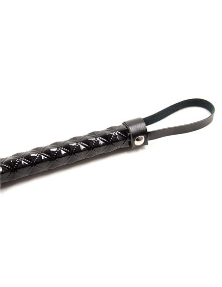 Flogger Patrón de Diamante y Mango de Metal 39 cm Negro