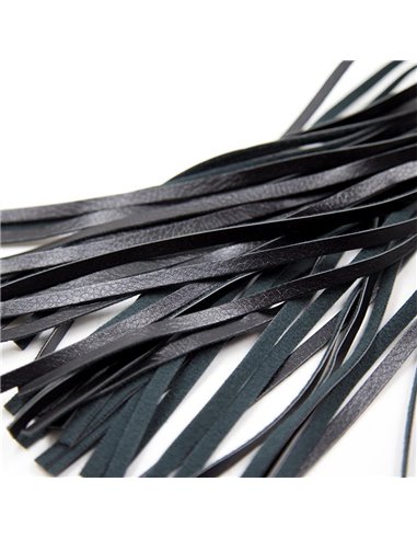 Flogger Patrón de Diamante y Mango de Metal 39 cm Negro