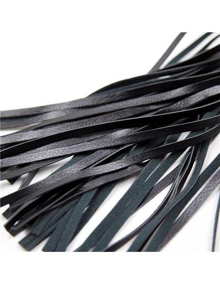 Flogger Patrón de Diamante y Mango de Metal 39 cm Negro