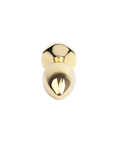 Plug Anal Dorado con Gema Azul