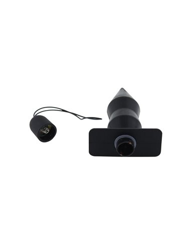 Plug Anal con Vibración y Control Remoto Negro