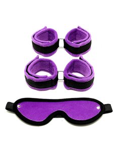 Set de Esposas para Manos y Pies Púrpura