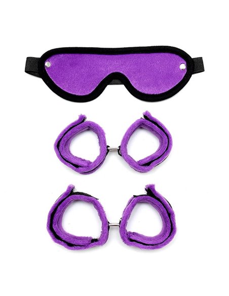 Set de Esposas para Manos y Pies Púrpura