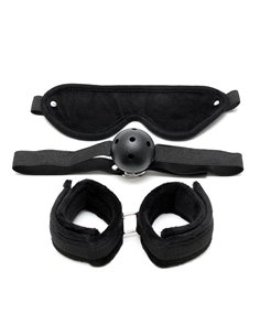 Set de Bondage 3 Piezas Negro