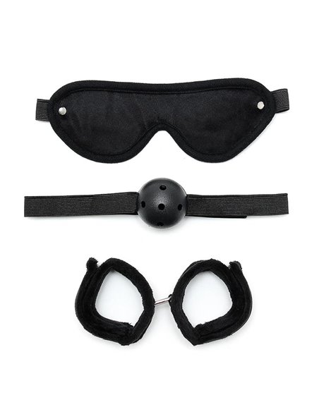 Set de Bondage 3 Piezas Negro