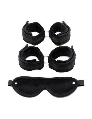 Set de Esposas Manos y Pies Negro