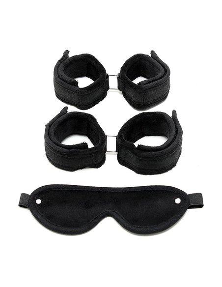 Set de Esposas Manos y Pies Negro