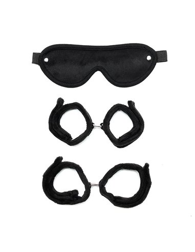 Set de Esposas Manos y Pies Negro