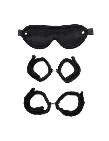 Set de Esposas Manos y Pies Negro