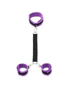 Collar y Esposas con Correas Ajustables  Púrpura