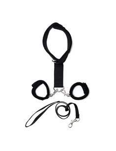 Collar y Esposas Desmontables  Negro Ajustables 2