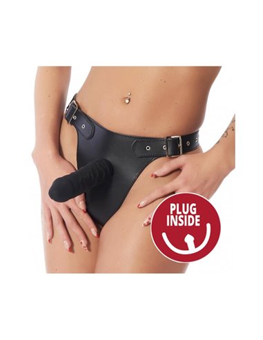 Arnés Ajustable con Dildo interior y exterior.