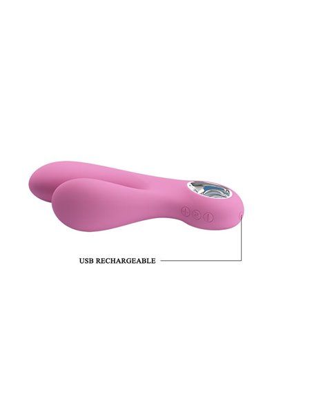 Vibrador Canrol USB Silicona Rosa Suave
