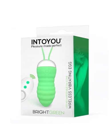 Brightgreen Huevo Vibrador Control Remoto USB Silicona