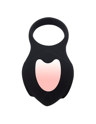 Darkblack Anillo Vibrador con Led Control Remoto USB Silicona